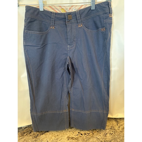 Mountain Hardware Bermuda Hiking Shorts Women's Size 4‎ Steel Blue Hike Walk - Picture 1 of 8